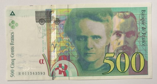 Billet banque 500 francs - billet,