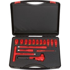 KS TOOLS Jeu de douilles 1/2" avec outils isolés, 16 pces