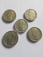 5 pièces jetons PTT 1937