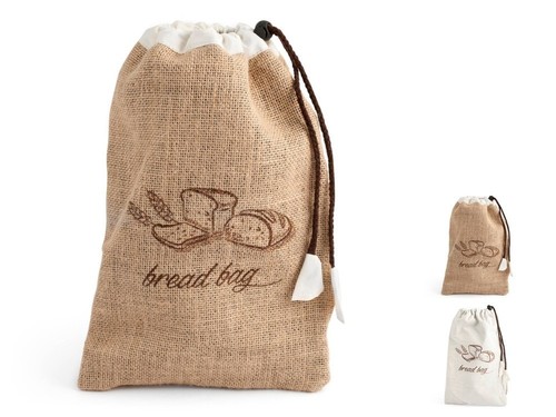 Sac pain plastique jute - sac, en
