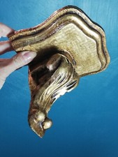 console ancienne en bois dorée