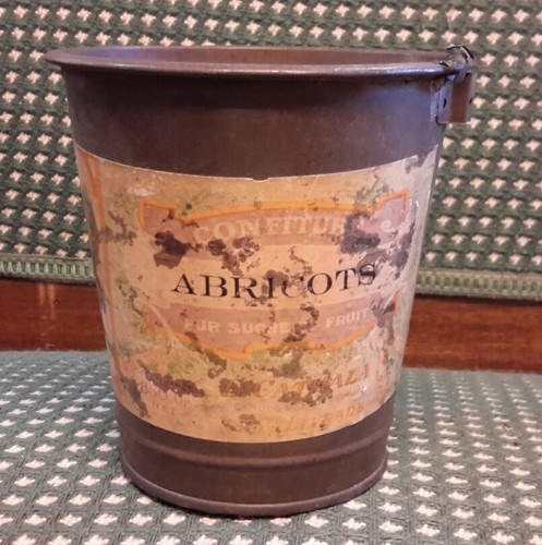 Seau confiture ancien tole - a,