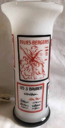 Lampe verre 1950 colonne - lampe,