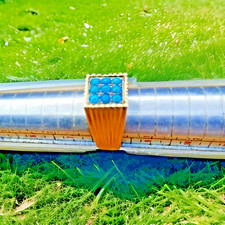 bague Chevalière or 18k tète  aigle Plateau Démontable Certi D Opale Bleu 10G