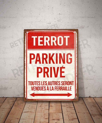 Plaque métal vintage terrot - métal,