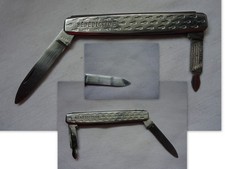 ANCIEN COUTEAU PLIANT PUBLICITAIRE BENEDICTINE TOUT METAL LAME + LIME A ONGLE