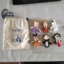 TINTIN - lot marionnettes de doigt en tissu - finger puppet