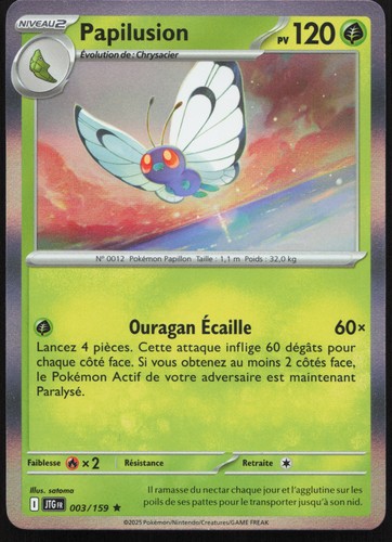 Carte pokémon papilusion - pokémon,