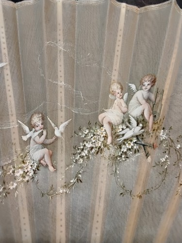 éventail ancien décor - ancien,