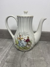 Verseuse Théière Cafetière porcelaine LUNÉVILLE BADONVILLER décor scène galante