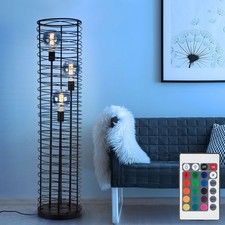 Luminaire de Salon Lampadaire Grille RGB Dimmable LED Télécommande