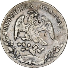 Mexique, 8 Reales, 1895, Mexico City, Contremarque, Argent, TB+, KM:377.10