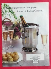 Publicité de presse: Seau à CHAMPAGNE de Jean COUZON Orfèvre  1982