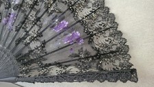 Ancien Éventail En Dentelle