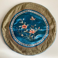 Housse coussin soie fleurs DUN HUANG CHINA silk cushion cover flowers Seide