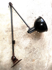 🇫🇷 Ancienne lampe industrielle à deux bras Old French Lamp dans son jus !