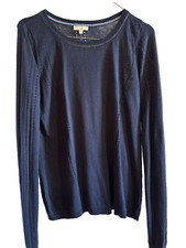 GRAIN DE MALICE   pull fin bleu marine  taille XS ou 34/ 36