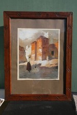 orientaliste aquarelle sur