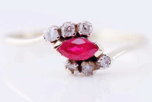 Bague vintage diamant et - bague,