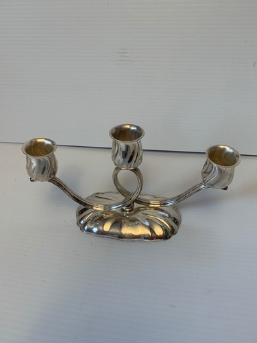 Vtg nagel silver plate candle - nagel,