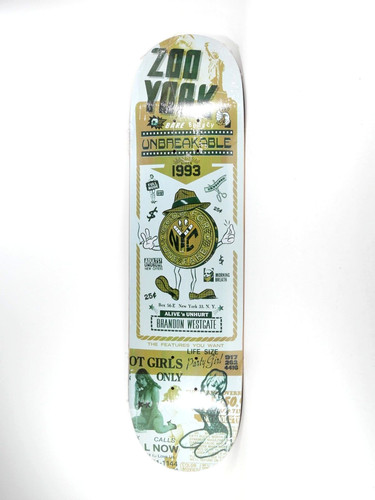 Vintage skateboard deck zoo - deck,