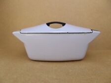 Cocotte le creuset ancienne en fonte émaillée ovale DESIGN 1958 vintage parme N1