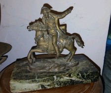 Statue de Napoléon 1er à Cheval, Bronze Doré. XIXÈME 