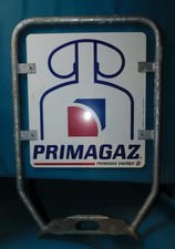 PLAQUE TOLE EN ALUMINIUM PUB GAZ PRIMAGAZ DOUBLE FACE .54x38 cm. NO ENAMEL PLATE