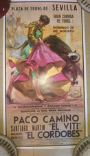 ANCIENNE AFFICHE TAUROMACHIE CORRIDA FERIA SEVILLA 1971 ESPAGNE CAMINO