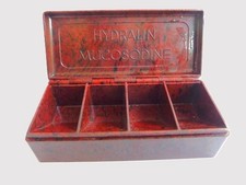 Ancienne boite à Timbres en Bakélite des années 30, Boite publicitaire pharmacie