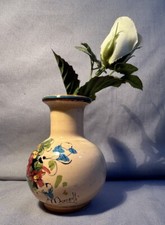 Vase Soliflore Signé MORELLI Fait Main Vintage Céramique Italia Faïence CFM