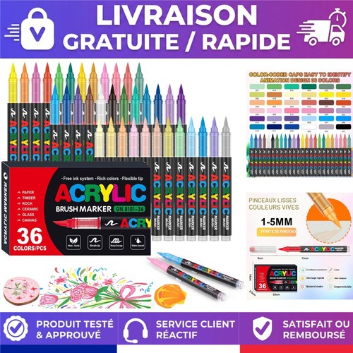 Feutres acryliques couleurs - feutres,