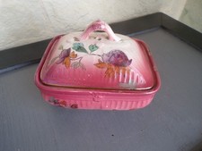 Toilette ancienne Boite à savon en faïence signé A Lebracqz & M Bouchart