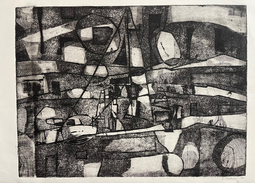 Art abstrait 1976 gravure