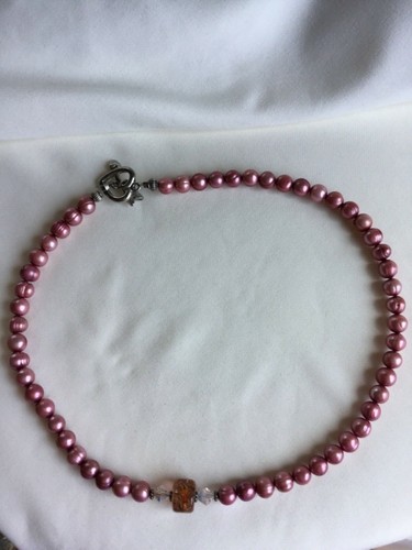 Vintage pink faux - vintage, beaded