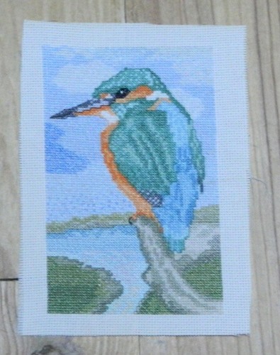 Martin pêcheur broderie - martin-pêcheur, point