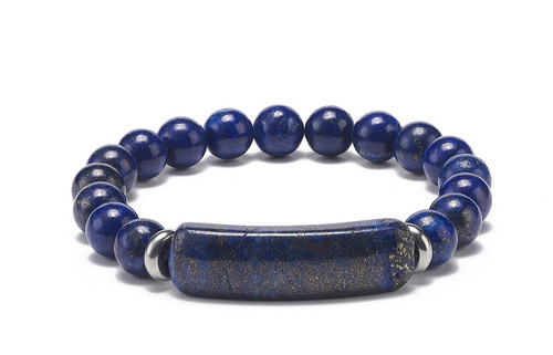 Bracelet perles lapis - de,