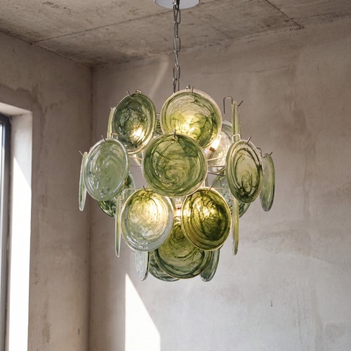 Lustre suspension verre style - lustre,