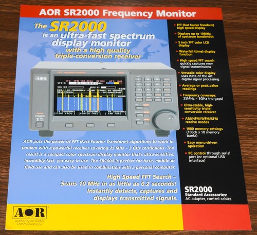 Brochure aor sr2000 ultra - aor,