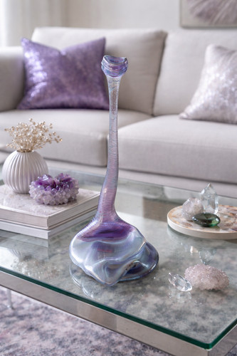 Vase design verre irisé - design,