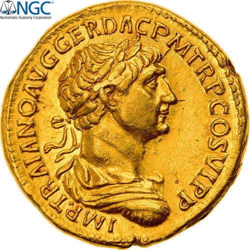 Trajan aureus 113 114 rome - trajan,,