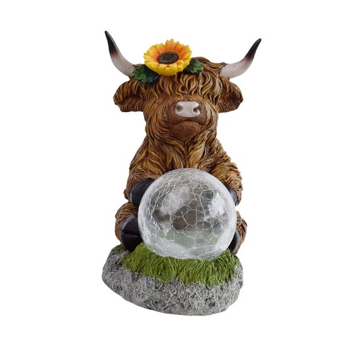 Statue vache avec lumières - avec,