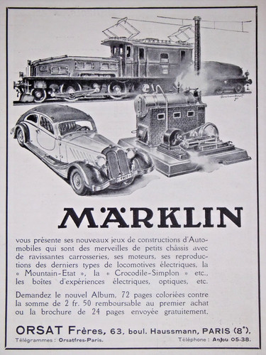 Publicité 1933 jouets - publicitÉ,