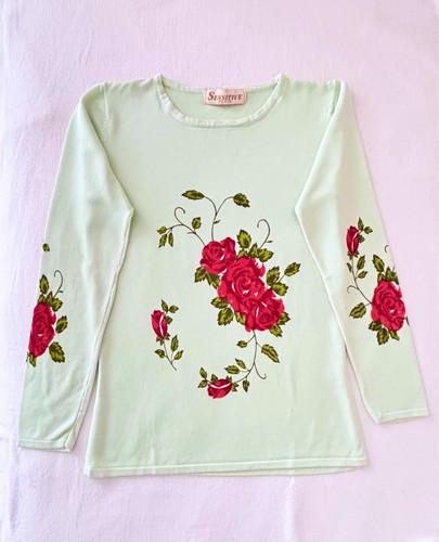 Pull été roses rouges - été, rouges"
