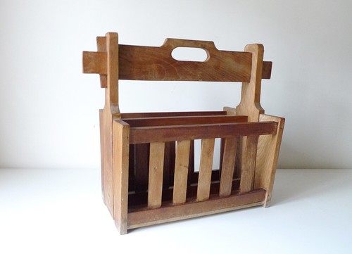 Porte journaux bois - bois, chene