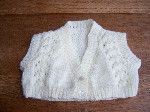 Boléro bébé tricoté main