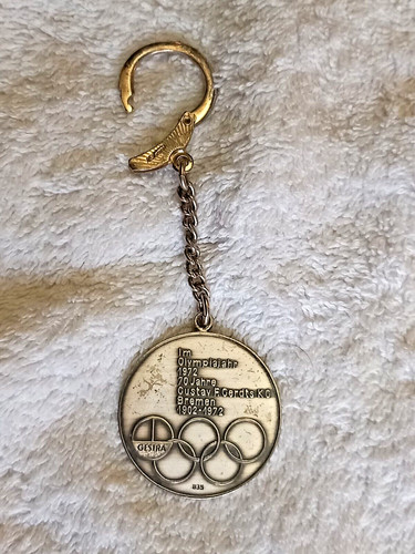 Porte clé médaille - clé,