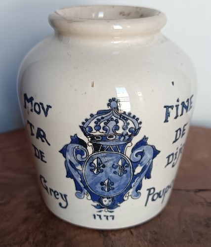 Ancien joli pot moutarde - ancien,