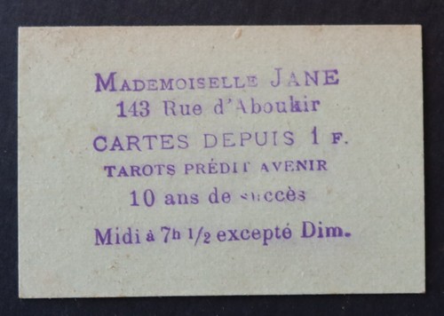 Carte visite mademoiselle - visite,