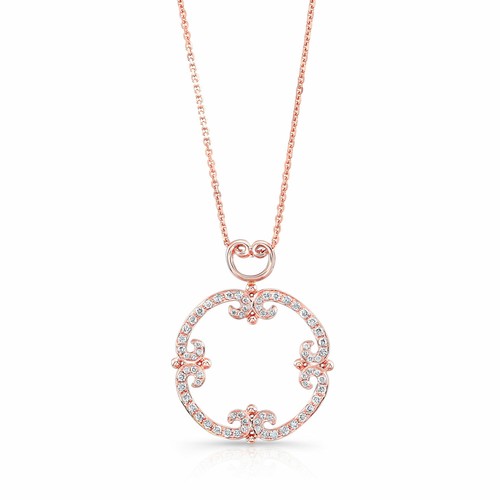 14k rose diamant enjolivure - 14k,